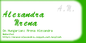 alexandra mrena business card